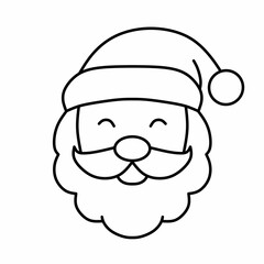 Santa icon isolated on white background