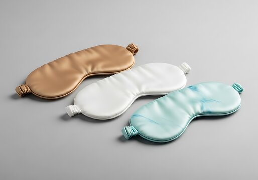 Three soft silk sleep masks in different colors for restful sleep