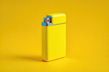 Yellow lighter on yellow background