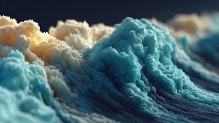 Blue and white smoke on a black background