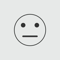 sad emoticon on white background