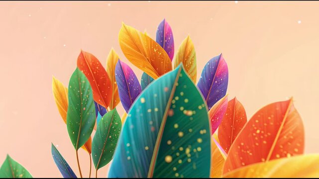 Abstract Orange Polygonal Landscape Motion Graphics