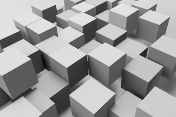 Perspective Blocks Dynamic Dimensions Abstract Pattern