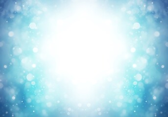 Obraz premium Abstract blue and white bokeh light background with glowing center