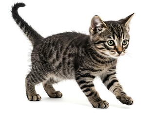 Fototapeta premium Bengal kitten in studio, Bengal cat