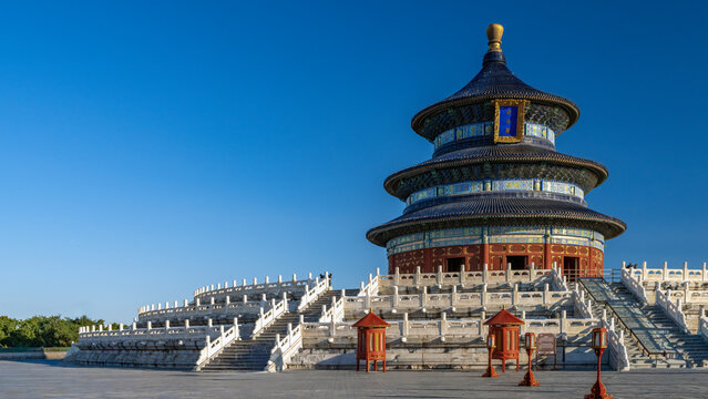 The Temple of Heaven in Beijing with its unique architectural style