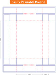 Packaging die-cut template - Illustration box design..eps