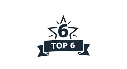 A graphic emblem displaying \.