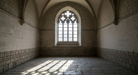 Empty square room with Window in the Templar Church