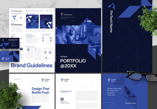 Blue Black Fintech Branding Pack