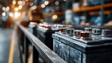 Industrial Battery Manufacturing Line Heavy Duty Power Supply Close Up View