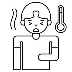 Fever outline icon