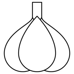 Garlic outline icon