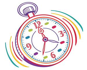 Countdown timer silhouette vector illustration isolated on white background