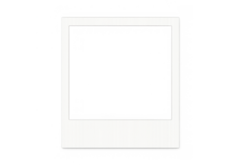 White instant film frame with transparent inner space holding memories and vintage moments