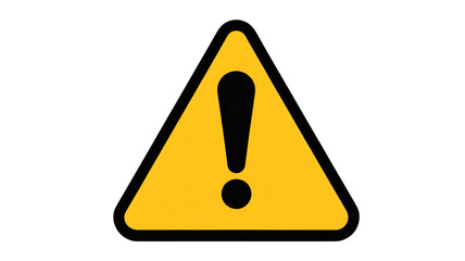 Clear warning symbol with exclamation mark alerts to danger