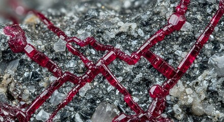 Eudialyte Crystals in Matrix Rock A Mineralogical Marvel