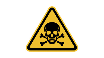 Warning skull and crossbones danger symbol graphic