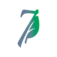 Elegant Green Leaf Numbers Nature Design