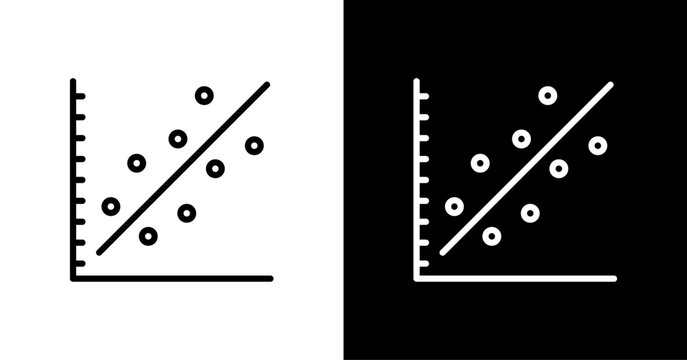 Symmetry Plot White Icon Set Design