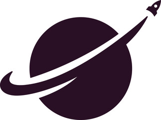 Rocket Spaceship Logo Design Element