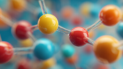 Molecular network with covalent bonds, illustrating chemical structure, reactions, and material design.
