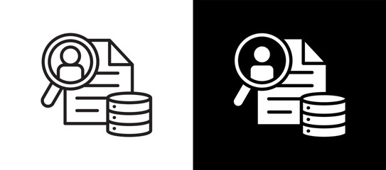 Customer Data blackwhite icon