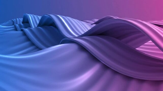 A flowing draped fabric texture gradienting from blue to purple and pink