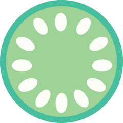 Abstract Green Circle With White Oval Shapes Inside Minimalist Graphic Design Element Representing Freshness And Health With Clean Lines And A Smooth Texture