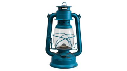 Vintage teal oil lantern, rustic charm for cozy ambiance and decor