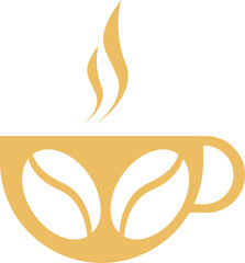 Minimalist Coffee Shop Logo Design Element