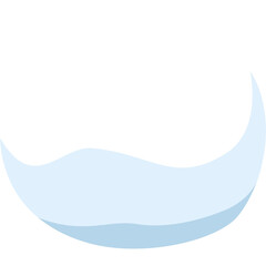 Abstract Light Blue Curved Shapes Floating Seamlessly on a White Background with Subtle Gradient Detail