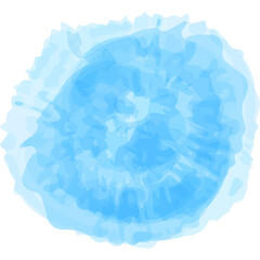 Abstract Light Blue Watercolor Splash Texture With Transparent Background And Radial Pattern