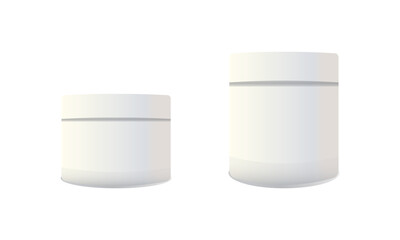 White Cosmetic Cream Jar Mockup – Minimal Skincare Packaging Design