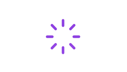 Simple stylized loading icon design in purple color, ideal for website or app interface to display progress
