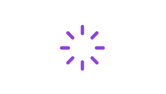 Simple stylized loading icon design in purple color, ideal for website or app interface to display progress