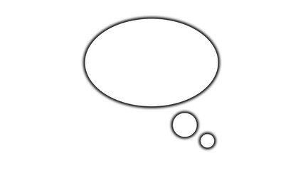 Black Sketch Style Speech Bubble Illustration on Transparent Background PNG for Communication and Doodle Design