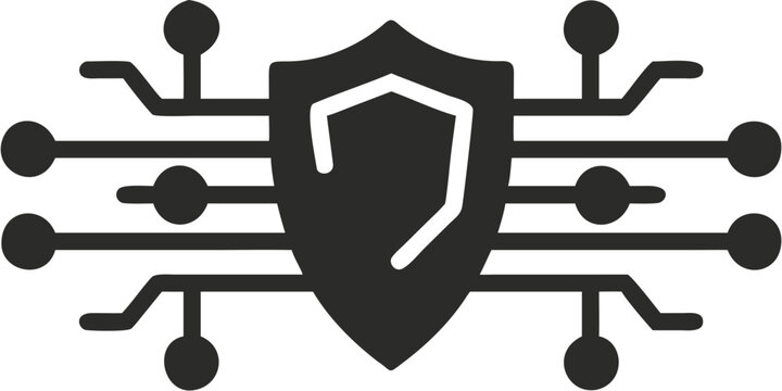 Cybersecurity shield protecting data, modern digital security concept for business, data encryption and network safety, internet privacy assurance