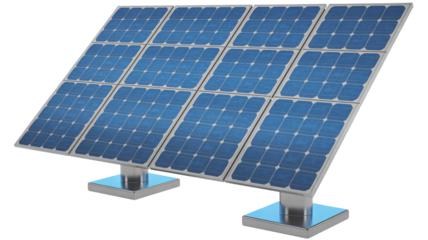 Modern solar panel array generating clean energy for a sustainable future