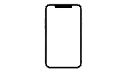 Sleek, modern frameless smartphone with a black screen
