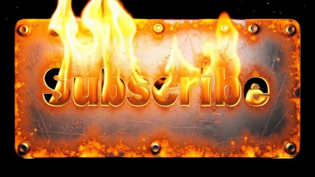 Subscribe Now for Exclusive Content and Updates with Fiery Style, a Dynamic Invitation to Join the Community, Perfect for Social Media Marketing and Content Creators