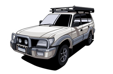 off road car illustration image