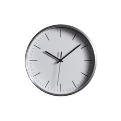 Simple white clock face with black hands