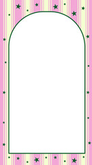 Cute Retro Frame Illustration Set with Pastel Colors Wavy Borders and Decorative Pattern Background Vintage Playful Designs
