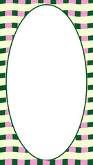 Cute Retro Frame Illustration Set with Pastel Colors Wavy Borders and Decorative Pattern Background Vintage Playful Designs