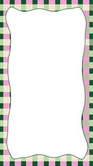 Cute Retro Frame Illustration Set with Pastel Colors Wavy Borders and Decorative Pattern Background Vintage Playful Designs