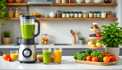 Vibrant Healthy Kitchen Countertop Scene
