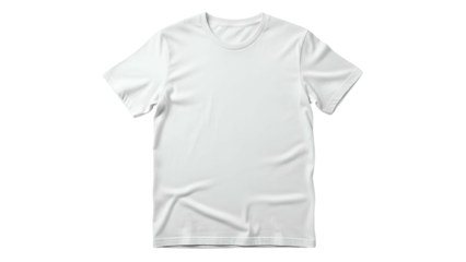 Blank white short sleeve top photographed against a solid black background
