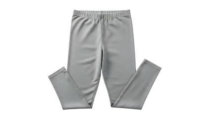 Light gray close fitting leg garment displayed against a solid black background