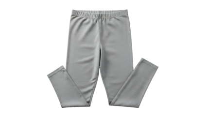 Light gray close fitting leg garment displayed against a solid black background